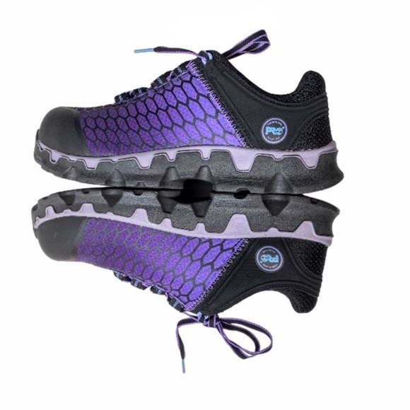 Timberland Powertrain Sport Alloy Toe Purple Work Shoes Size 8.5 - Picture 14 of 16